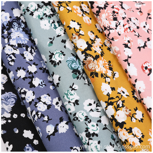 Rayon Tencel Twill Fabric Printed For Fashion Garments